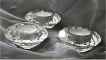 Low diamond tea-light holders